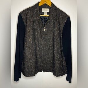 Maggie Barnes Black and Brown Women's Jacket